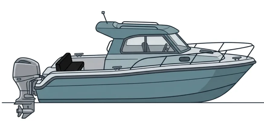 Illustration d’un bateau de plaisance assuré par iCoral